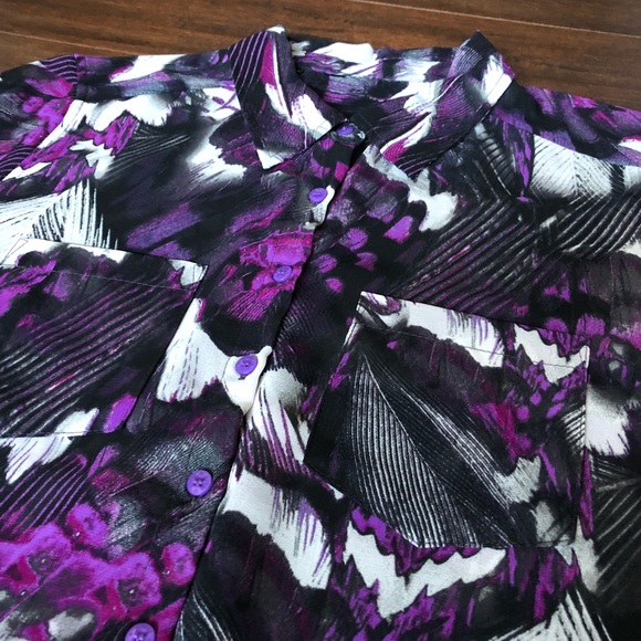 Guess Sheer Blouse (Size 4) - Picture 4 of 8